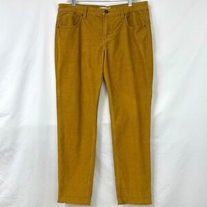 CARVE DESIGNS Gold Carson Cord Boyfriend Fit Corduroy Dogtown Pants Women's 12